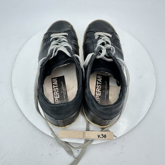 Golden Goose Super Star Women Size EU 38 US 8 Black Leather White Sole Shoes - Picture 8 of 11